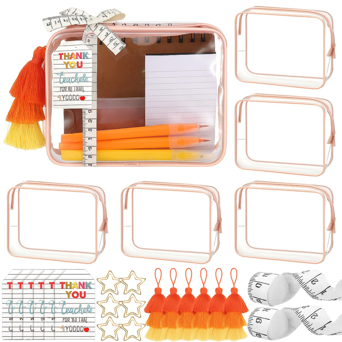 Sunnymove clear makeup bags for easy organizing and travel.