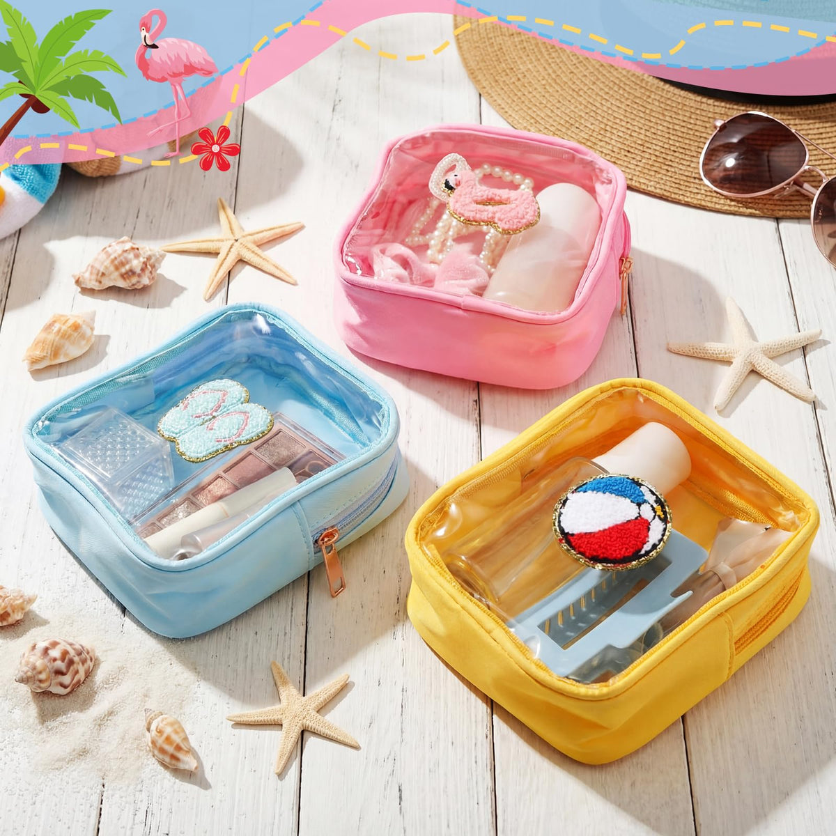 Sunnymove flamingo patch-detail bag—cheerful accessory with quick-access organization