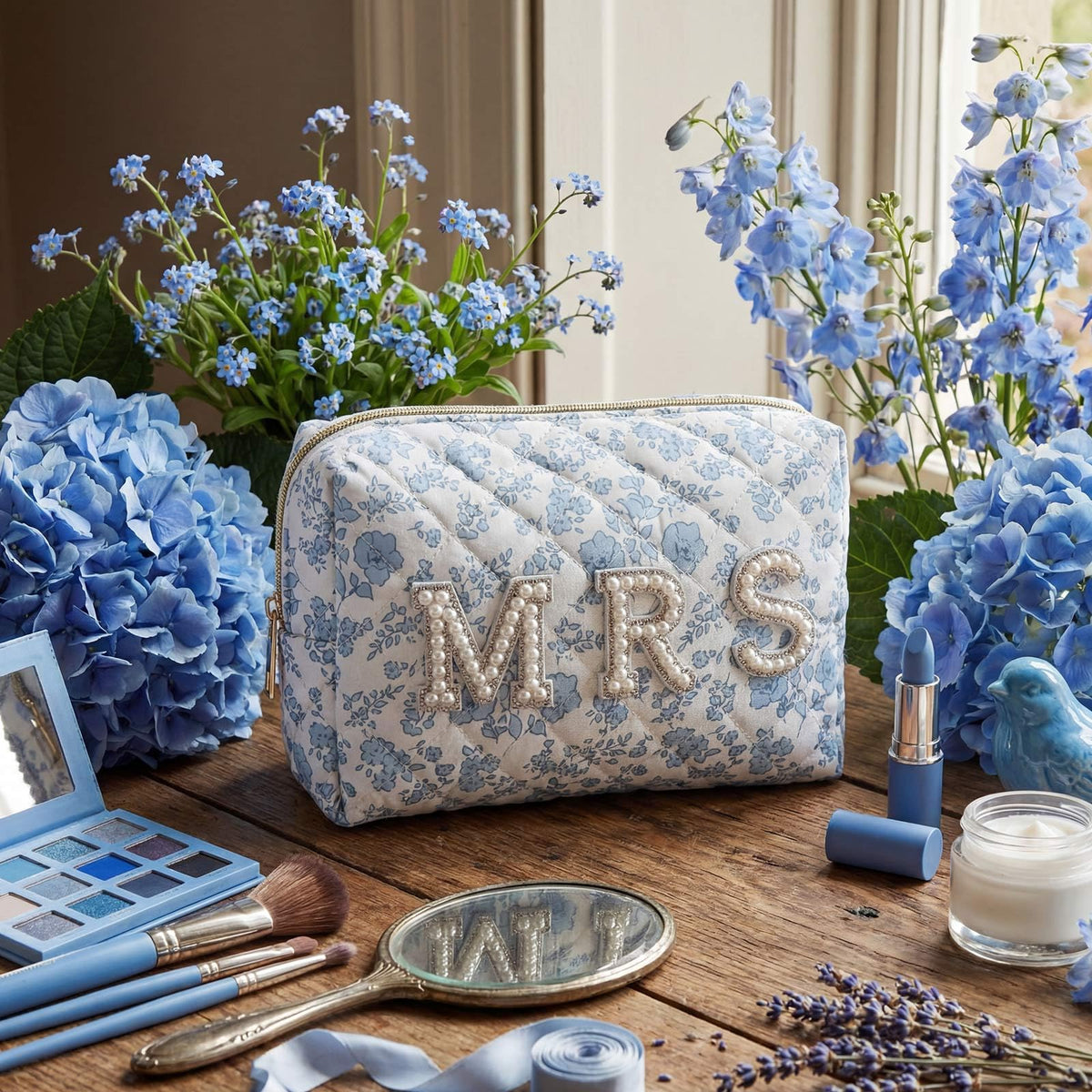 Close-up of Sunnymove floral cotton material showing soft texture.