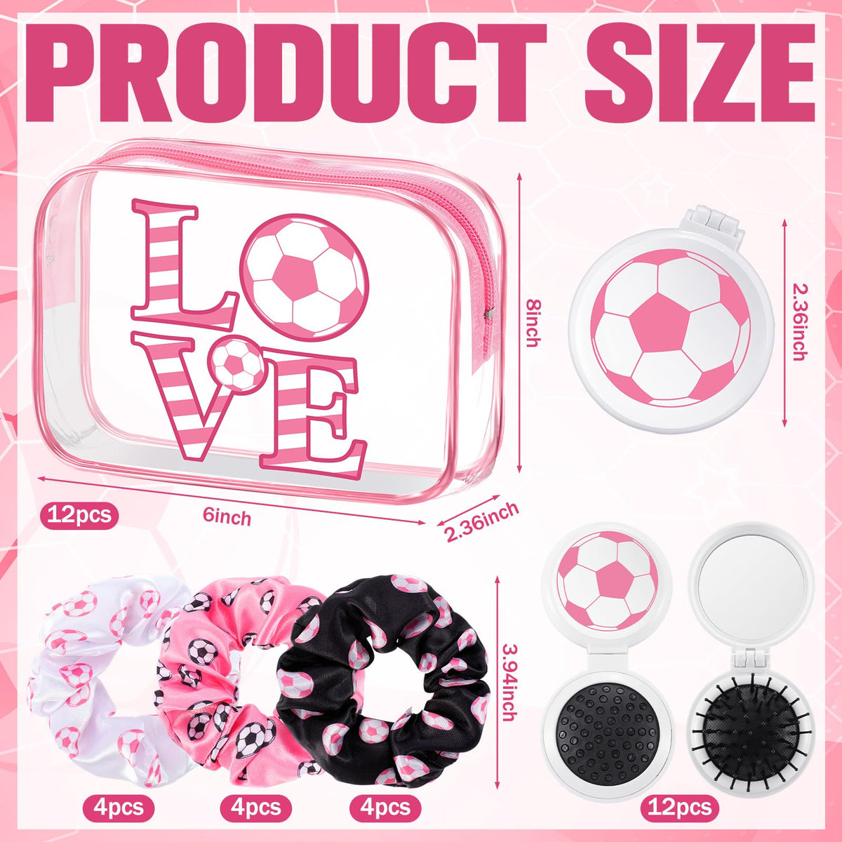Sunnymove pink soccer hair scrunchies keep hair tidy during workouts.