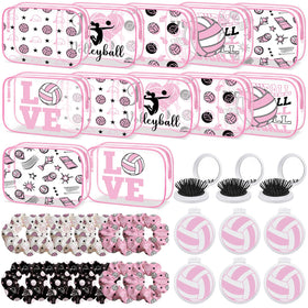 Sunnymove pink volleyball makeup bag for organized travel and storage
