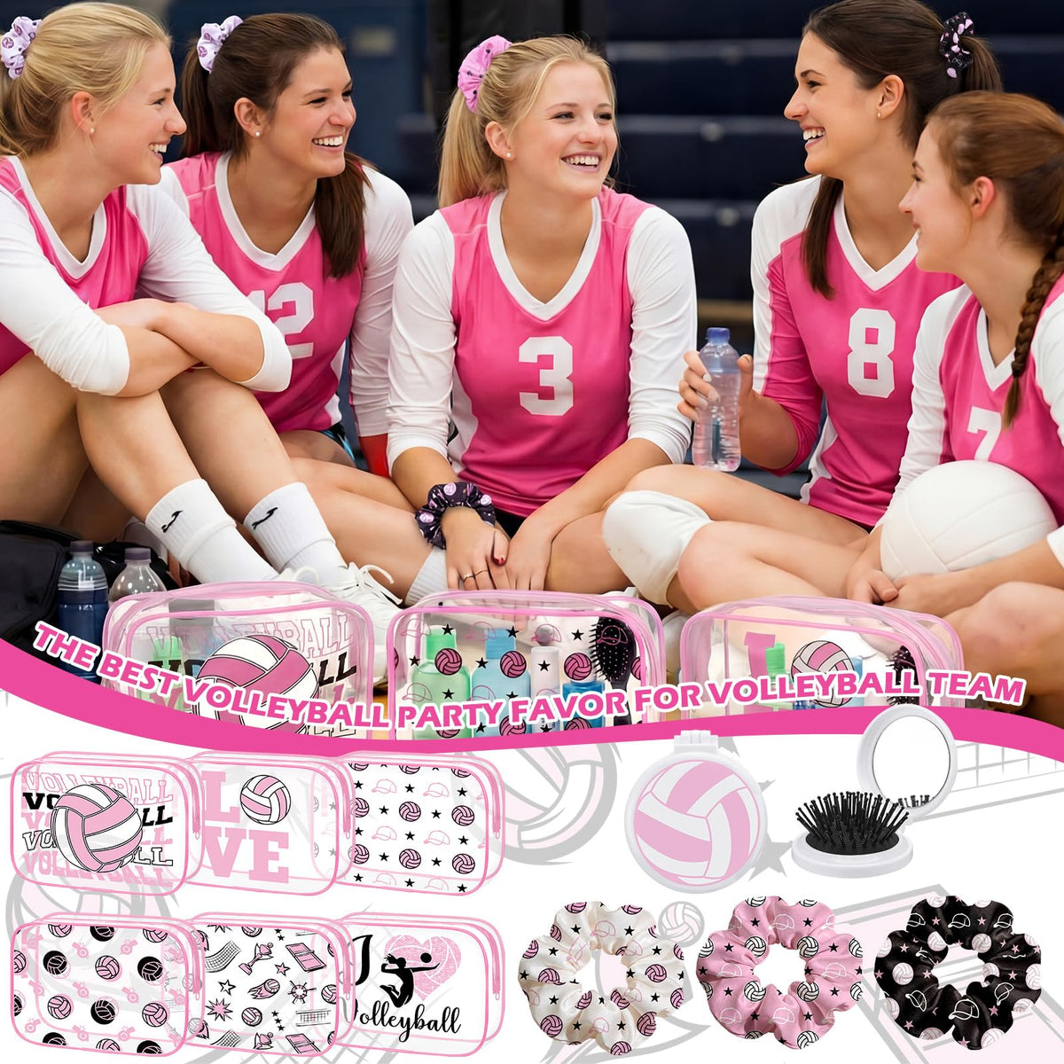 Sunnymove pink volleyball party favors brightening team celebrations