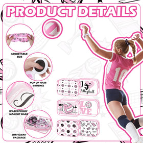 Sunnymove pink volleyball round mirror for on-the-go checks