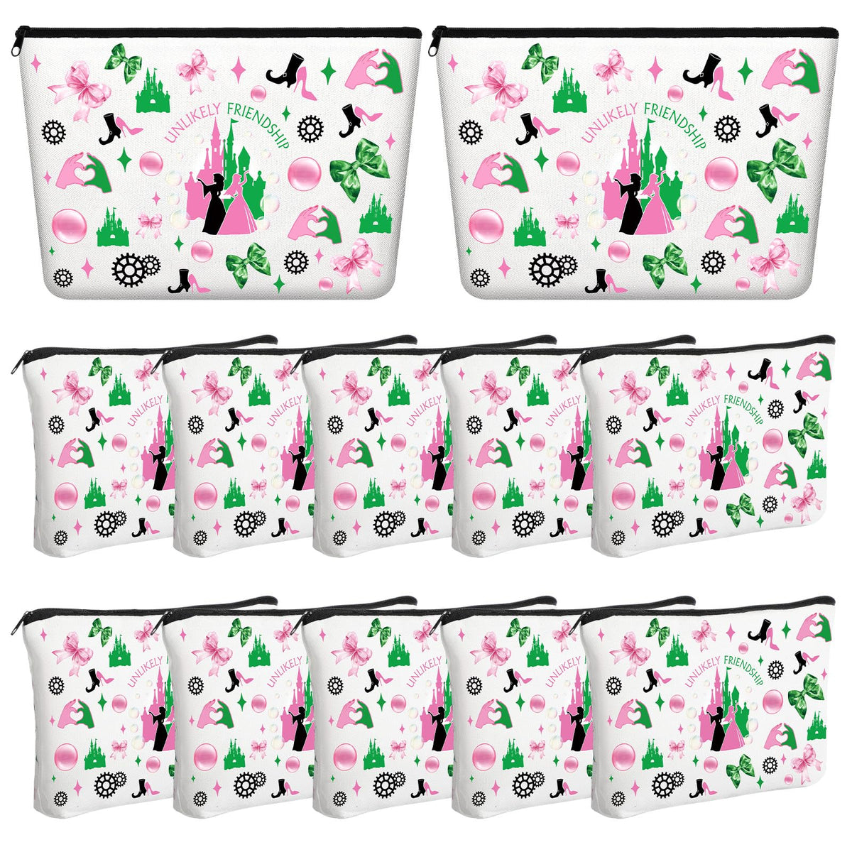 Sunnymove Princess Witch makeup bags set of 12 for party favors and gifts