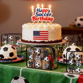 Sunnymove soccer-themed bag design with vibrant colors for party favors