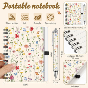 Sunnymove wildflower pen pairing with the notebook for convenient writing.
