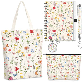 Sunnymove wildflower tote bag: durable canvas for daily use and easy care.