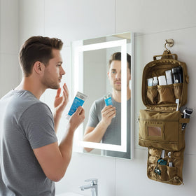 SUNRISING toiletry bag hanging hook enables hands-free access