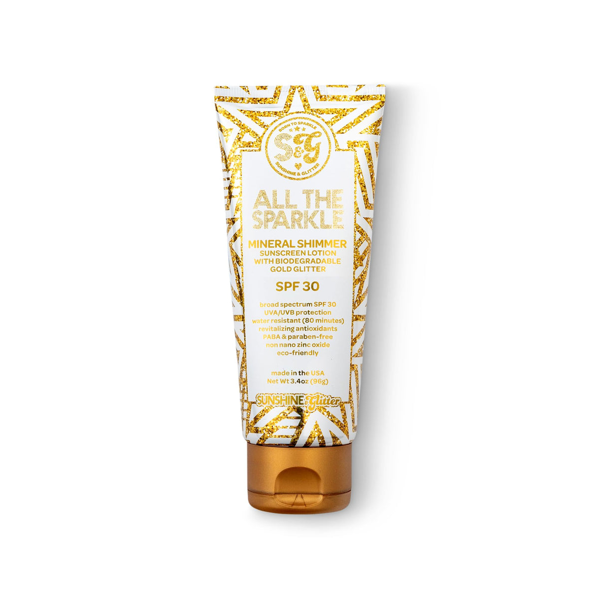 Sunshine & Glitter biodegradable glitter sunscreen highlights shimmer outdoors with reef-friendly protection