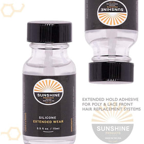 Sunshine Bond brush-on application demonstrates precise placement on lace or skin bases.