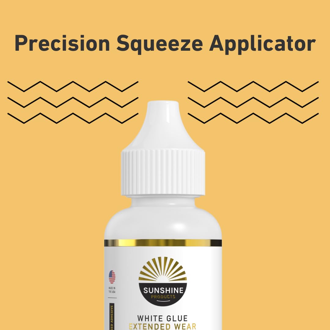 Sunshine Hair Replacement Glue skin-safe formula protects sensitive scalps while bonding.