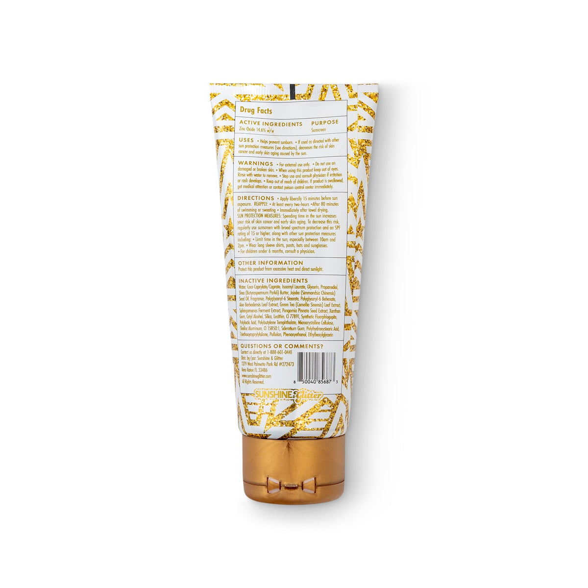 Sunshine & Glitter 80-minute water-resistant glitter sunscreen for swimming and outdoor fun