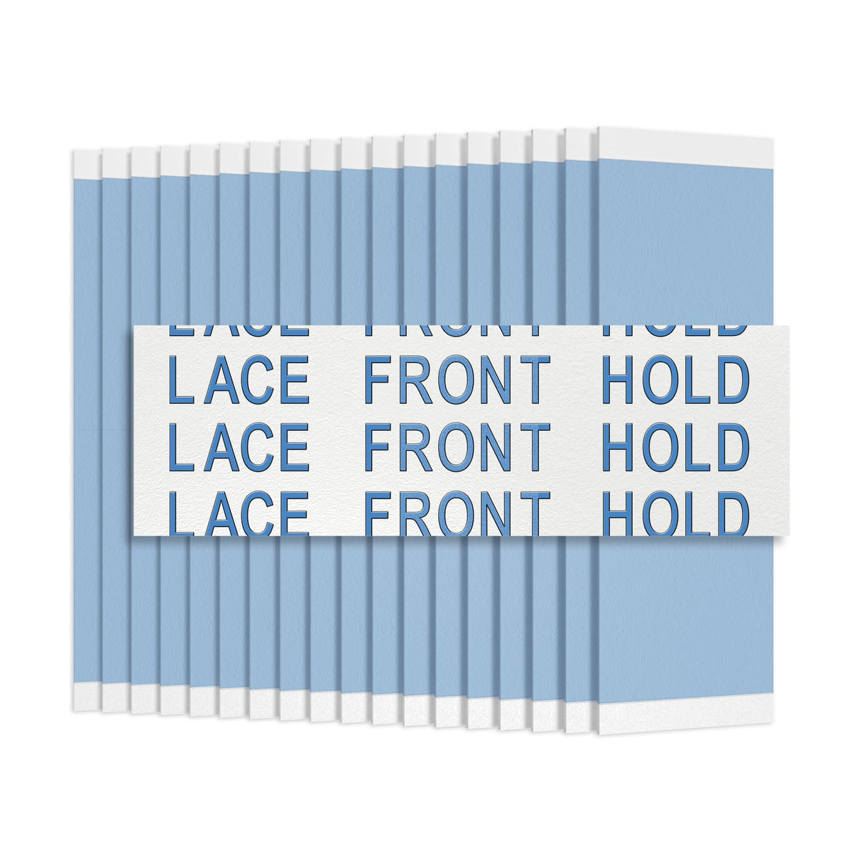 Sunshine Tape blue-liner double-sided wig tape close-up, 1-inch strip, matte finish for secure hold