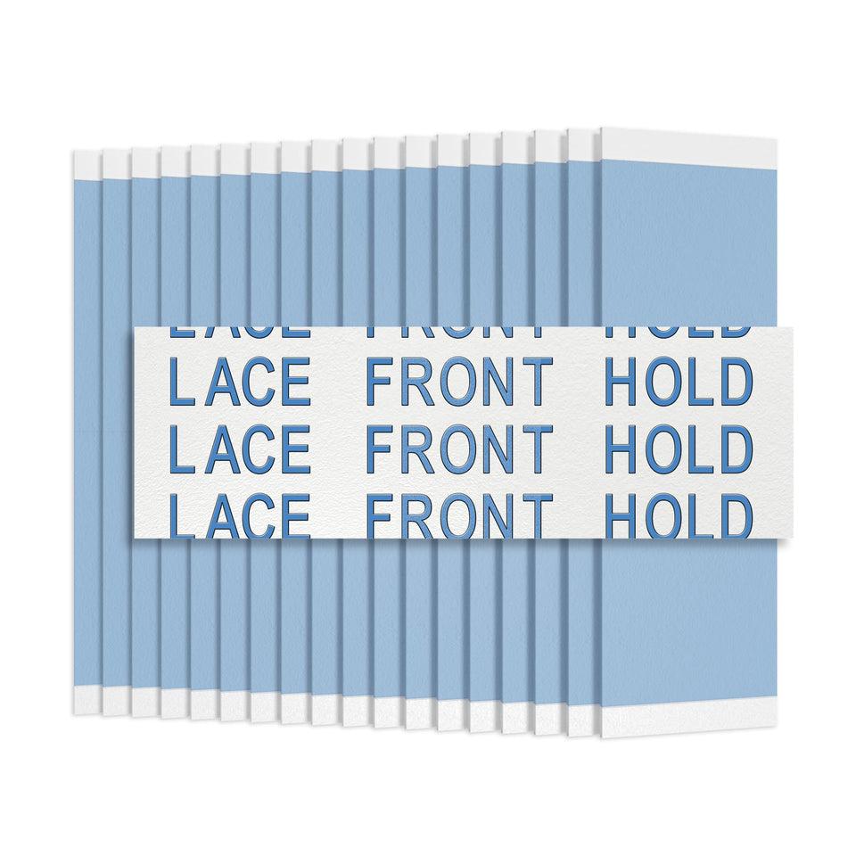 Sunshine Tape blue-liner double-sided wig tape close-up, 1-inch strip, matte finish for secure hold