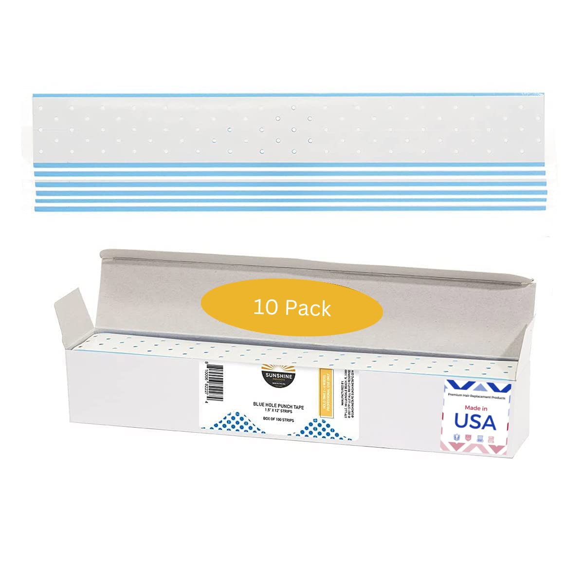 Sunshine Tape box-10-pack for easy wig attachment and long wear.
