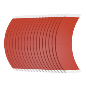 Sunshine Tape Liberty Red hairpiece side view highlights red liner for skin-base adhesion.