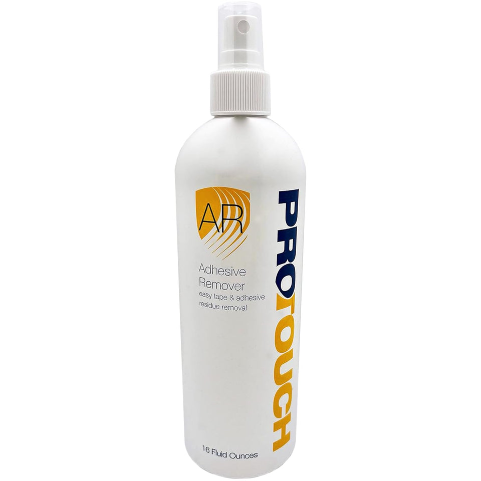 Sunshine Tape Pro Touch Adhesive Remover bottle front view, ideal for fast adhesive cleanup on wigs and extensions.