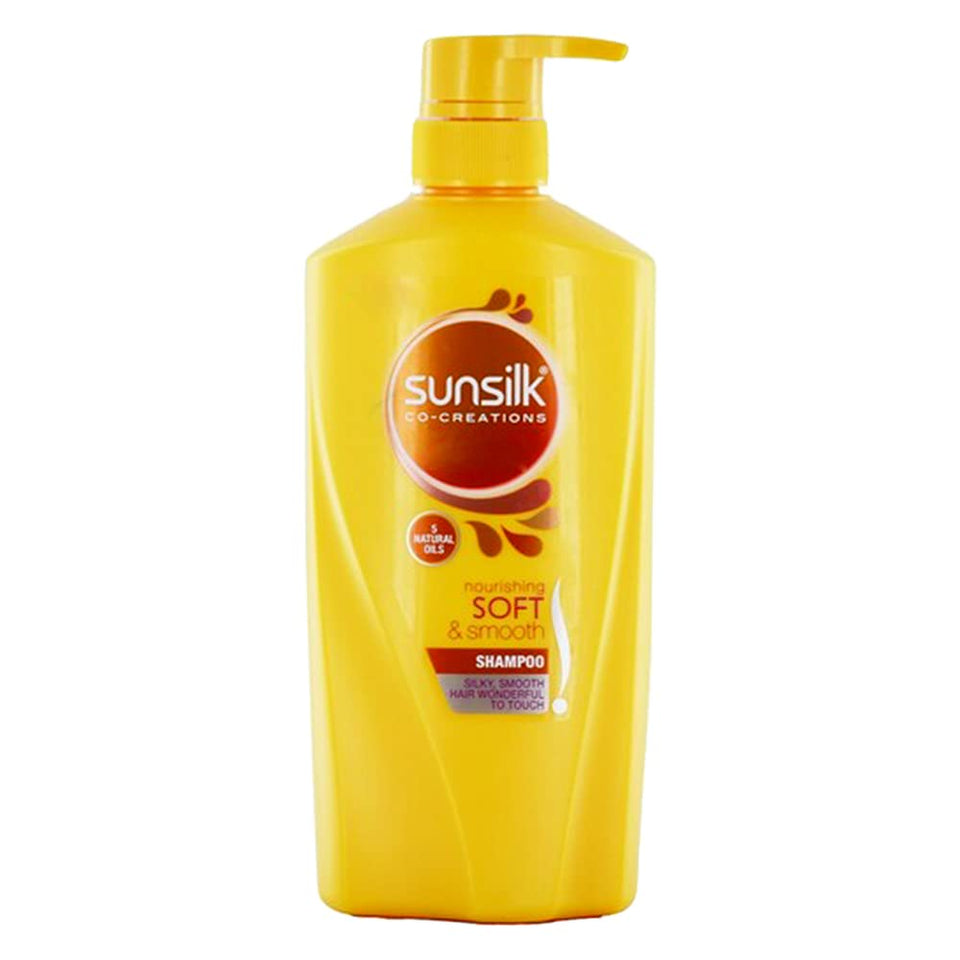 Sunsilk Nourishing Soft and Smooth shampoo bottle 650ml for daily cleansing and smooth hair.