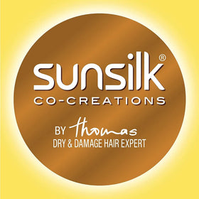 Sunsilk Nourishing Soft and Smooth shampoo label closeup reinforces trusted SUNSILK brand.