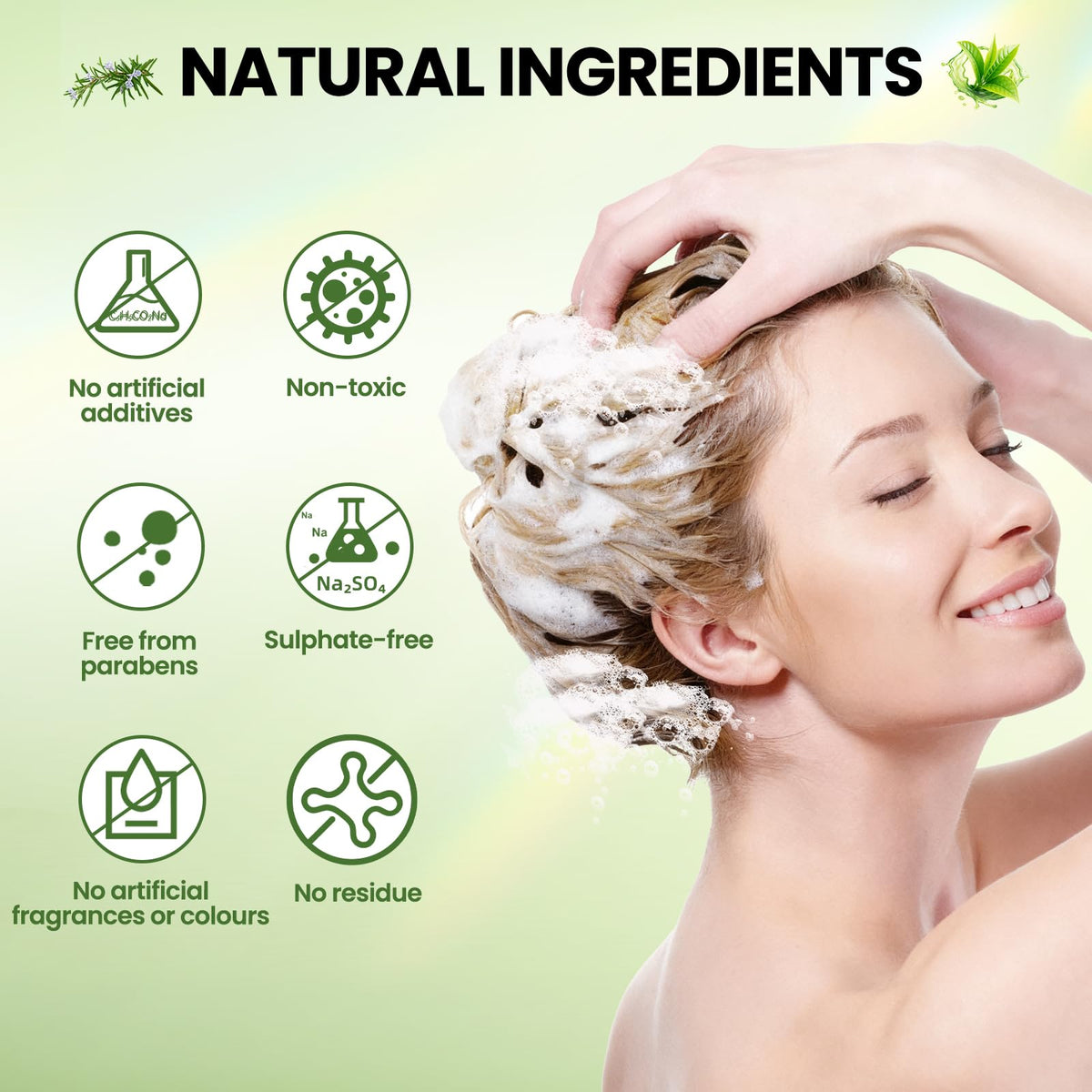 Sunspeak rosemary conditioner ingredients panel highlights biotin for strengthening care.