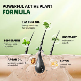 Sunspeak Rosemary Shampoo bottle pouring demonstrates easy daily use routine.