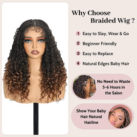 Suntefic lace-front braided wig with natural part for easy styling.