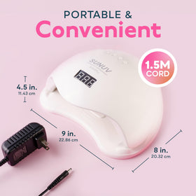 SUNUV UV LED Nail Lamp emits a soft white light easier on the eyes