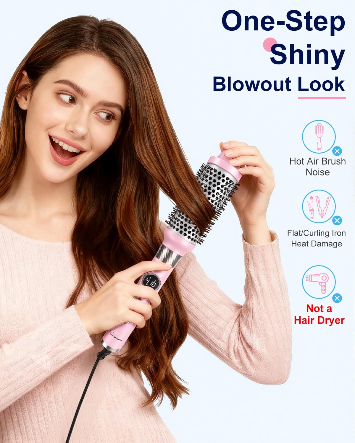 Sunwhisper Thermal Brush 1.5-inch barrel delivers smooth curls and salon-like volume