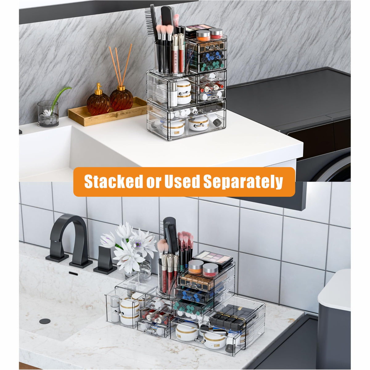 SuoXing rotating brush holder top offers quick access to brushes and liners.