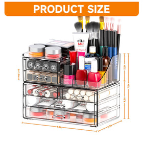SuoXing transparent cosmetic organizer keeps brushes and palettes within easy reach.