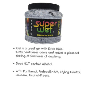 Hands applying Super Clear Jumbo Gel for sleek styling
