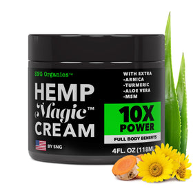 Super Natural Goods Magic Hemp Cream aloe vera infusion demonstrating soothing touch