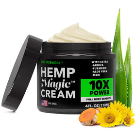 Super Natural Goods Magic Hemp Cream bottle side for on-the-go use
