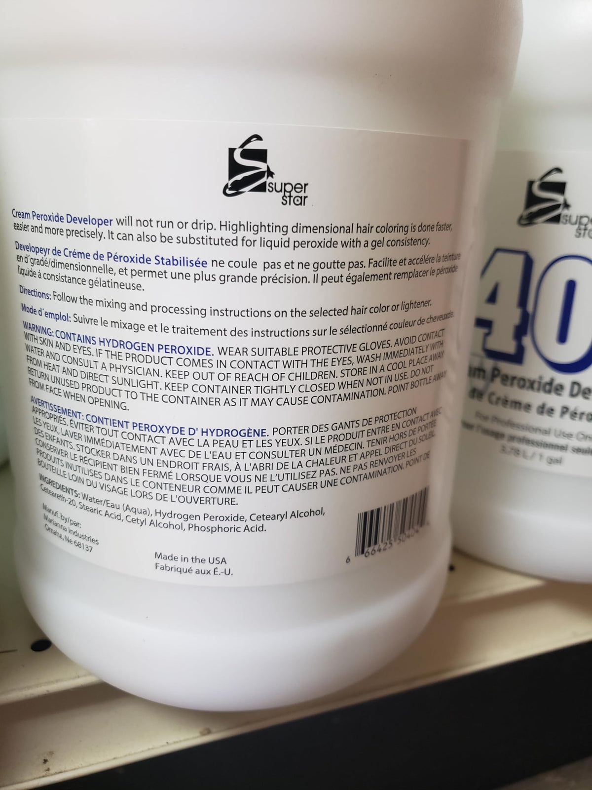 Super Star Stabilized Cream Peroxide Developer 40v gel texture for smooth application