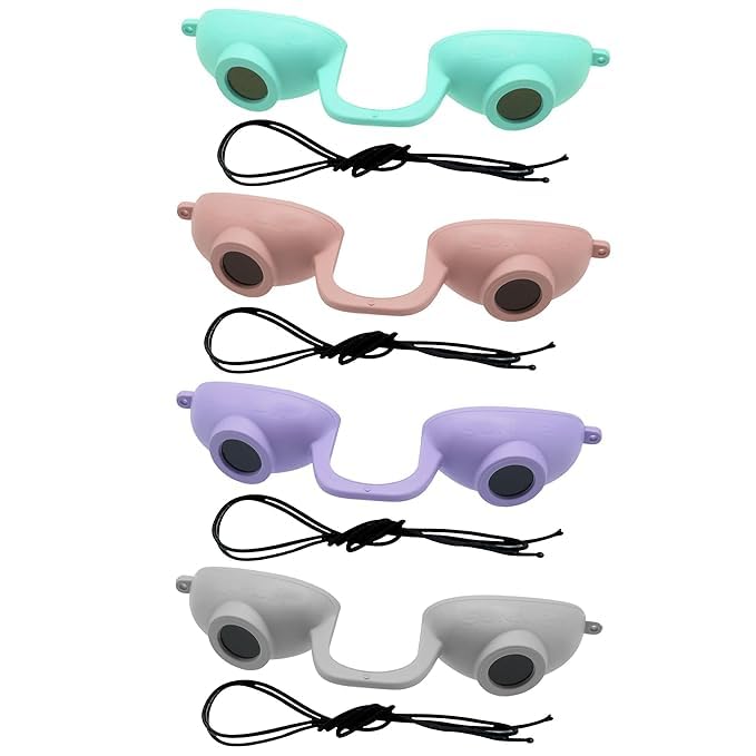 Super Sunnies EVO FLEX front view showing flexible eye protection goggles.