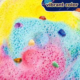 SUPERGFS planet-themed bath bombs with vibrant colors and scent