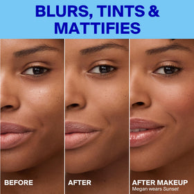 Oil-free, lightweight MatteScreen texture suitable for all skin types.
