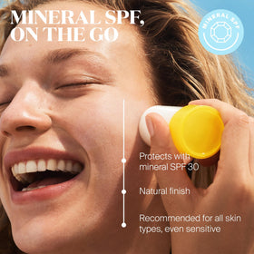 Zinc oxide-based mineral SPF 30 with 16% zinc oxide for protection.