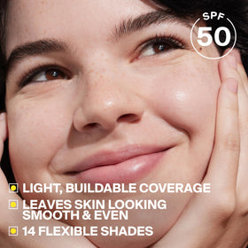 Supergoop! Protec-tint light 10n swatch on arm shows buildable coverage