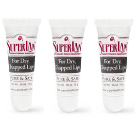 Superlan Lanolin Lip Balm tube shown ready for on-the-go hydration.
