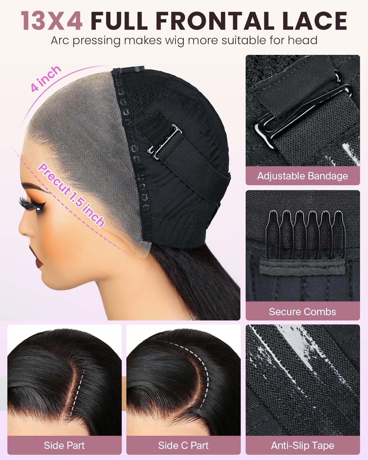 SUPERLOOK glueless cap wig for quick wear and secure comfort.