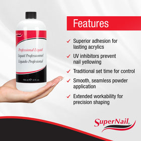 SuperNail Nail Liquid UV-blocking formula preserves color clarity