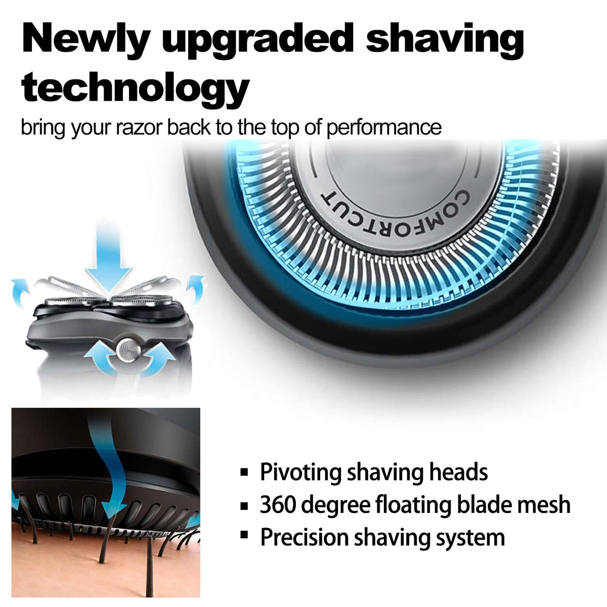 SUPERNB SH30 curved-head close-up highlights gentle, skin-friendly glide