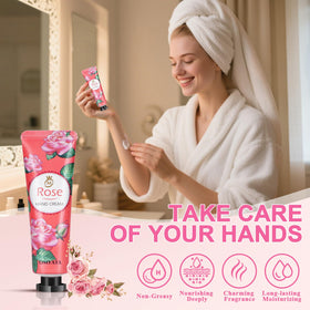 SUPERSUN hand cream natural formula softens dry hands.