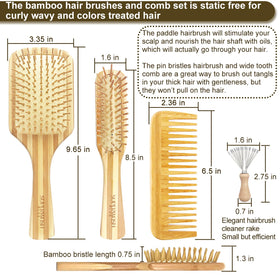 SUPERWASH PLUS close-up of bamboo bristles for gentle detangling.