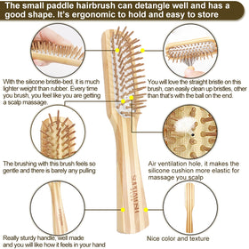 SUPERWASH PLUS bamboo brush in bathroom setup, eco-friendly styling.