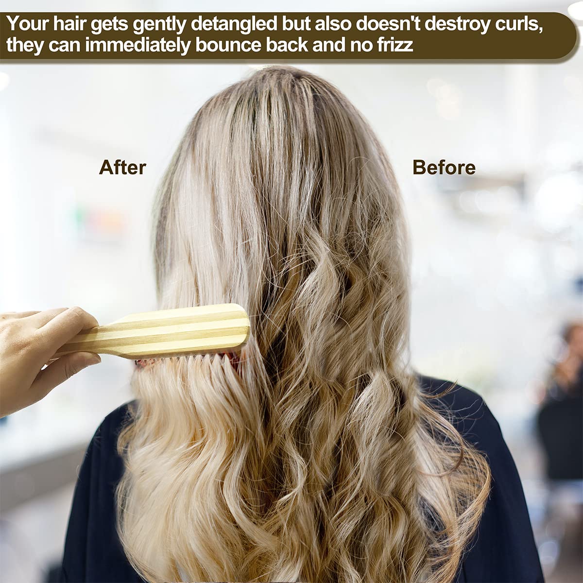 SUPERWASH PLUS wide-tooth comb for frizz control and even distribution.