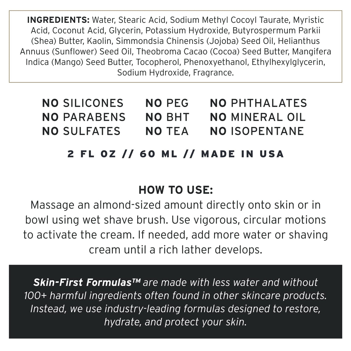 Supply shaving cream being applied for moisturized post-shave skin