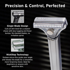Supply eight Japanese injector blades pack showcased for quick, tidy swaps.