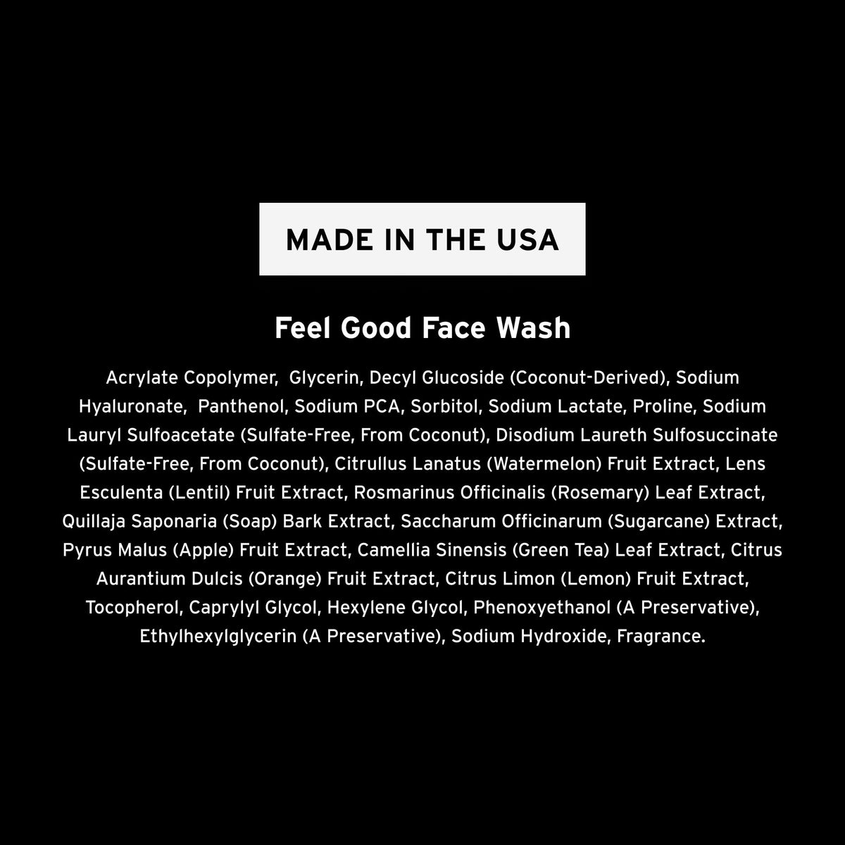 Supply Face Wash packaging display highlights plant-based formulation